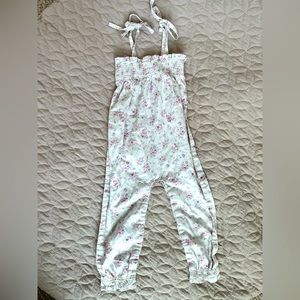 Jamie Kay floral romper size 3-6months with tie straps for adjusting size